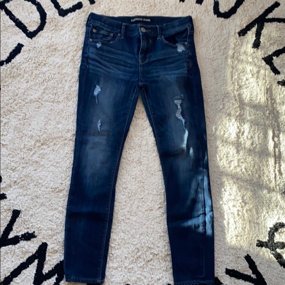 Express Distressed Denim Legging Jean